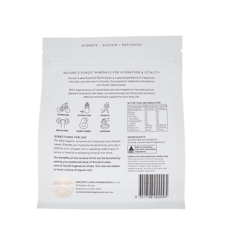 Ancient Lakes Elektrolytt Salt 450g