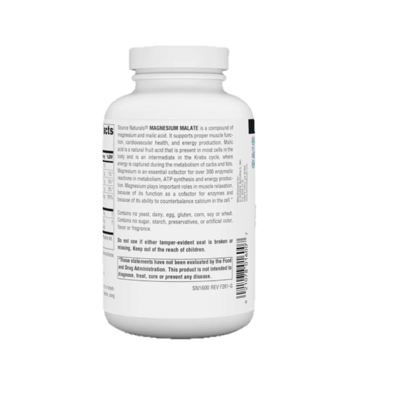 Source Naturals Magnesium Malate 625 mg 200 kapsler